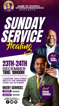 sunday service Digital Display (9:16) template