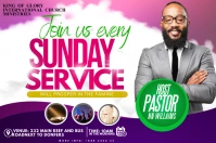 sunday service Etiqueta template