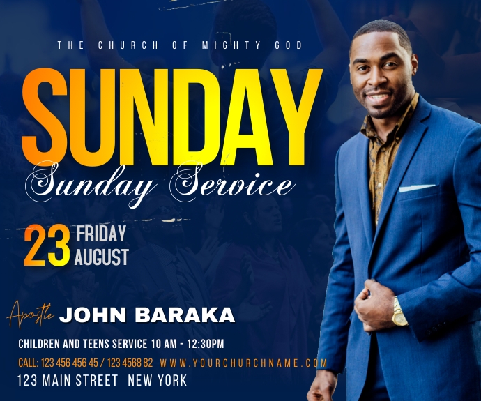 Sunday Service Template | PosterMyWall