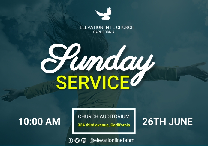 sunday service Template | PosterMyWall