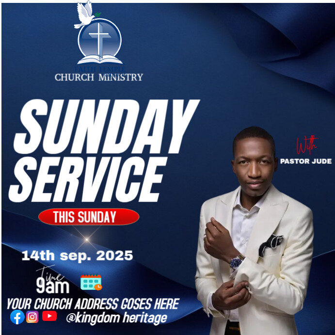 SUNDAY SERVICE Instagram Post template