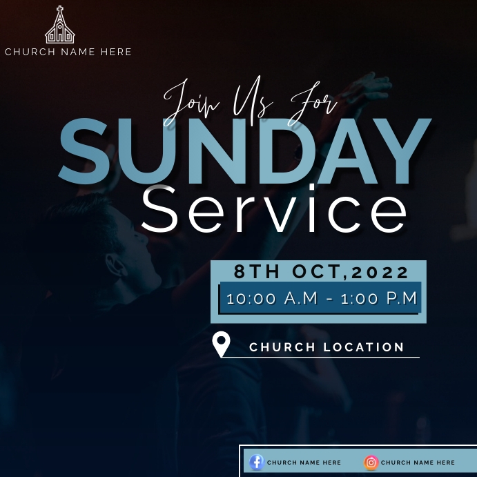 Sunday Service Template | PosterMyWall