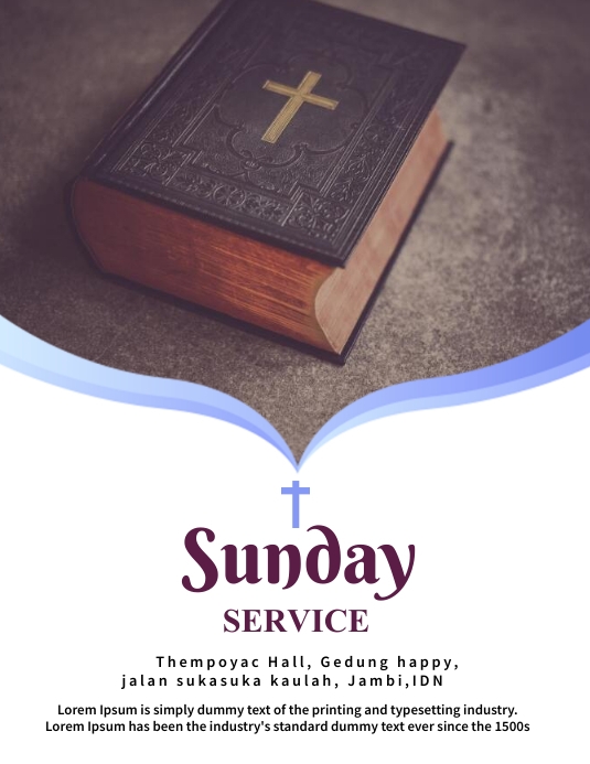 Sunday Service Flyer (US Letter) template