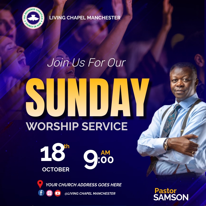 SUNDAY SERVICE Instagram Post template