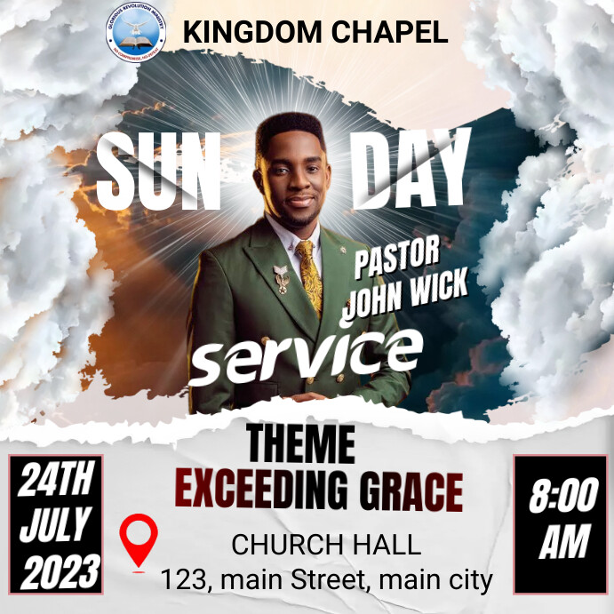 Modèle SUNDAY SERVICE | PosterMyWall