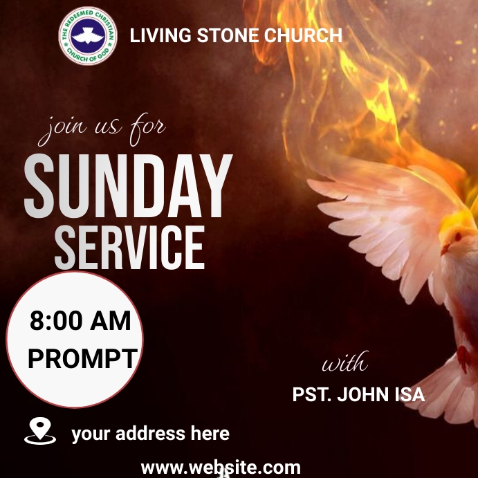 Plantilla de Sunday service | PosterMyWall