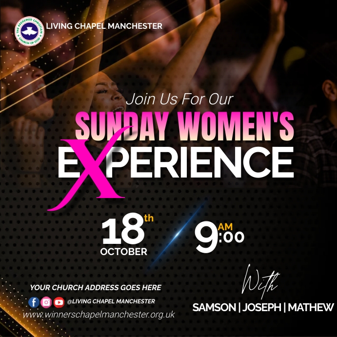 SUNDAY SERVICE Instagram Post template