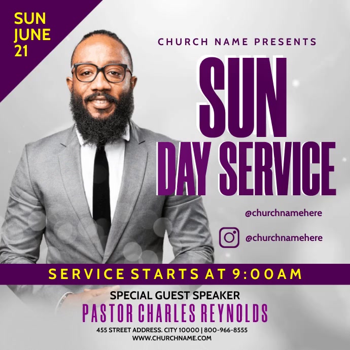 Plantilla de sunday service | PosterMyWall