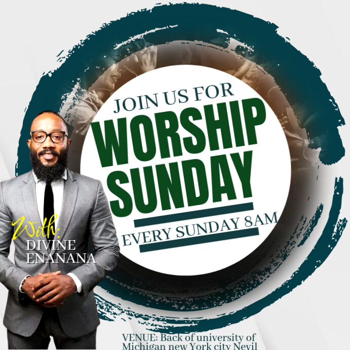 Modèle Sunday service | PosterMyWall