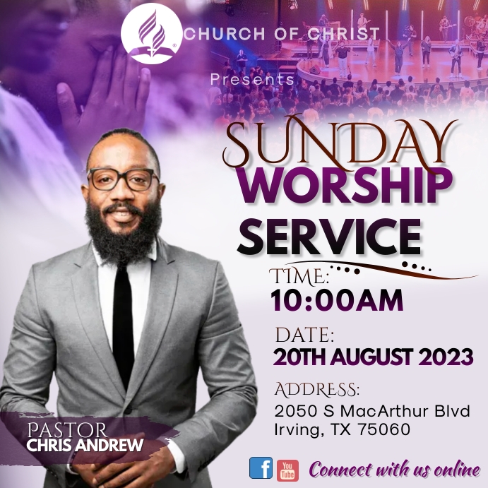 Modèle SUNDAY SERVICE | PosterMyWall
