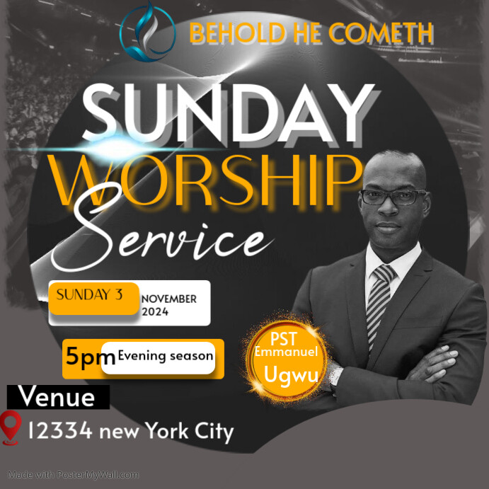 Modèle Sunday service | PosterMyWall