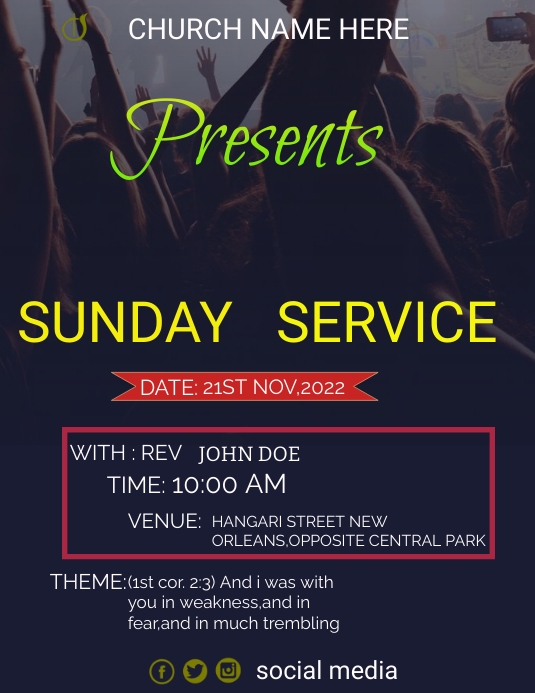 sunday service Template | PosterMyWall