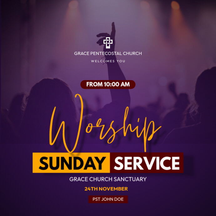 sunday service Template | PosterMyWall