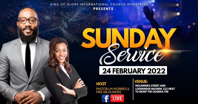 Sunday service Facebook 共享图片 template