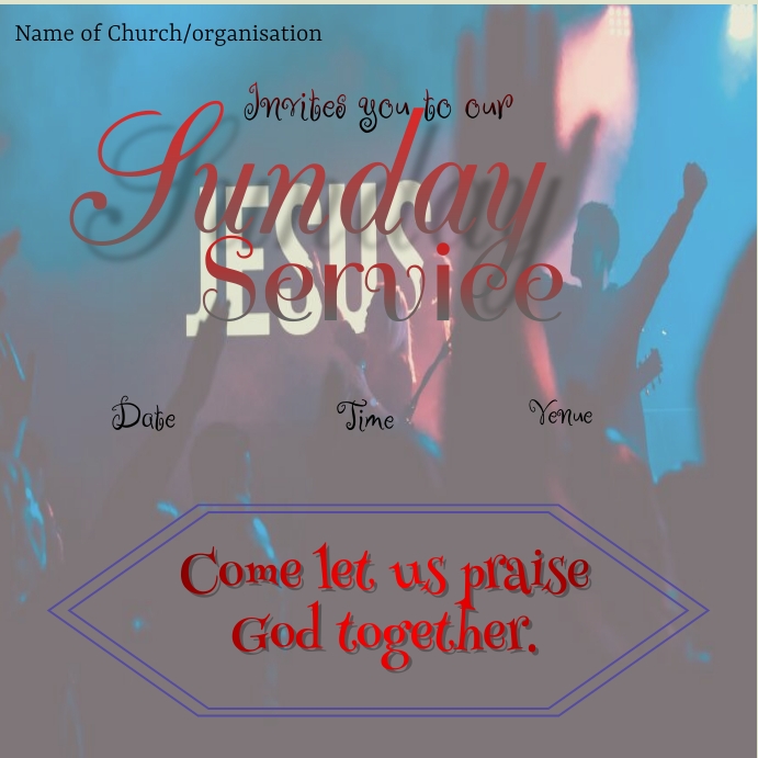 Copy of Sunday service | PosterMyWall