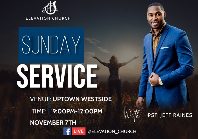 Sunday service Template | PosterMyWall