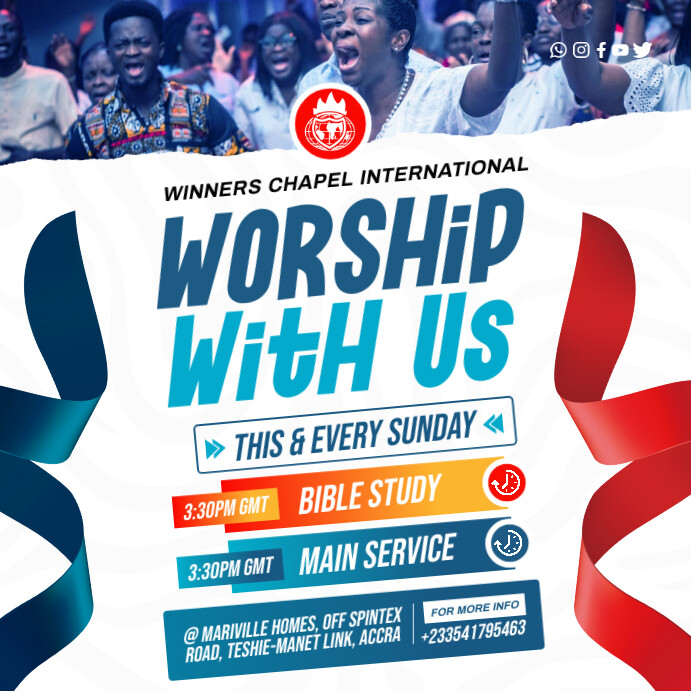 sunday service Instagram Post template