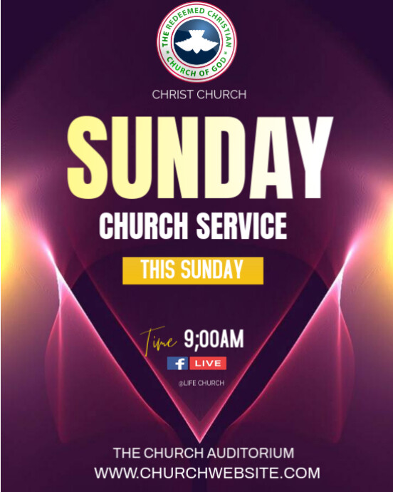 SUNDAY SERVICE Instagram Portrait template