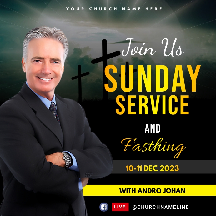 Sunday Service Instagram Post template