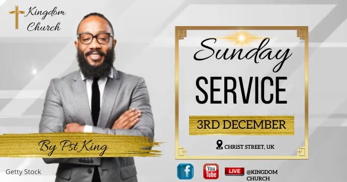 Sunday Service Facebook Shared Image template