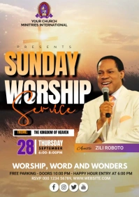 Sunday Service Flyer A4 template
