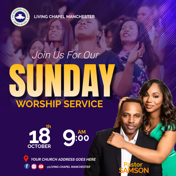 Sunday Service Posts SUNDAY SERVICE FLYER Template | PosterMyWall