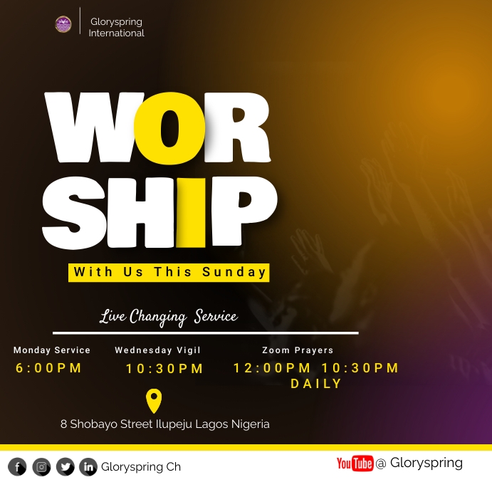 Spring Sunday Service Flyer Sunday Service Flyer Design Template | PosterMyWall