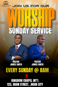 sunday service flyer Poster template