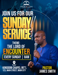 sunday service flyer ใบปลิว (US Letter) template