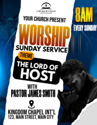 sunday service flyer template