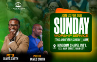 sunday service flyer Tabloid template
