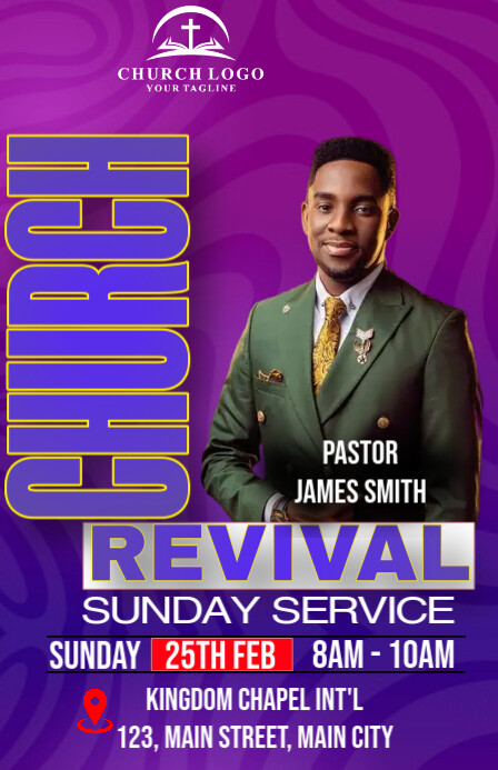 Spring Sunday Service Flyer sunday service flyer Template | PosterMyWall