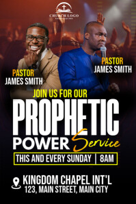 sunday service flyer Poster template