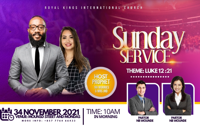 SUNDAY SERVICE FLYER Template | PosterMyWall