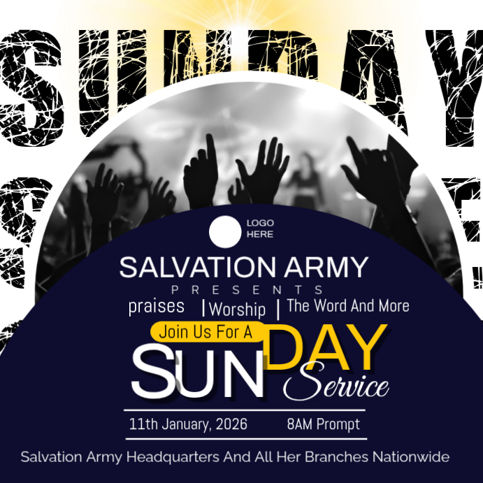 Sunday service flyer Template | PosterMyWall