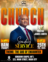 sunday service flyer template