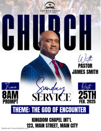 sunday service flyer template