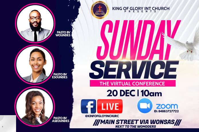 SUNDAY SERVICE FLYER Template | PosterMyWall