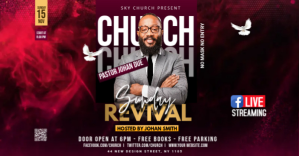 Black Church Revival Event Facebook Group Cover Photo Template