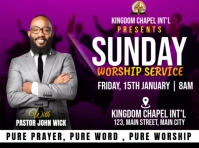 sunday service flyer Presentation template