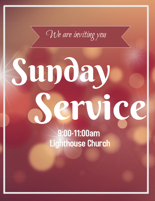 Sunday Service Flyer Template PosterMyWall