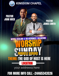 sunday service flyer template
