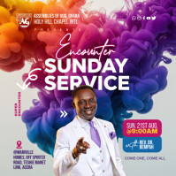 Sunday Service Flyer Wpis na Instagrama template