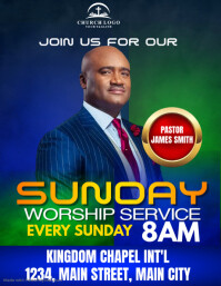 sunday service flyer template