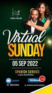 Sunday service flyer Instagram Story template