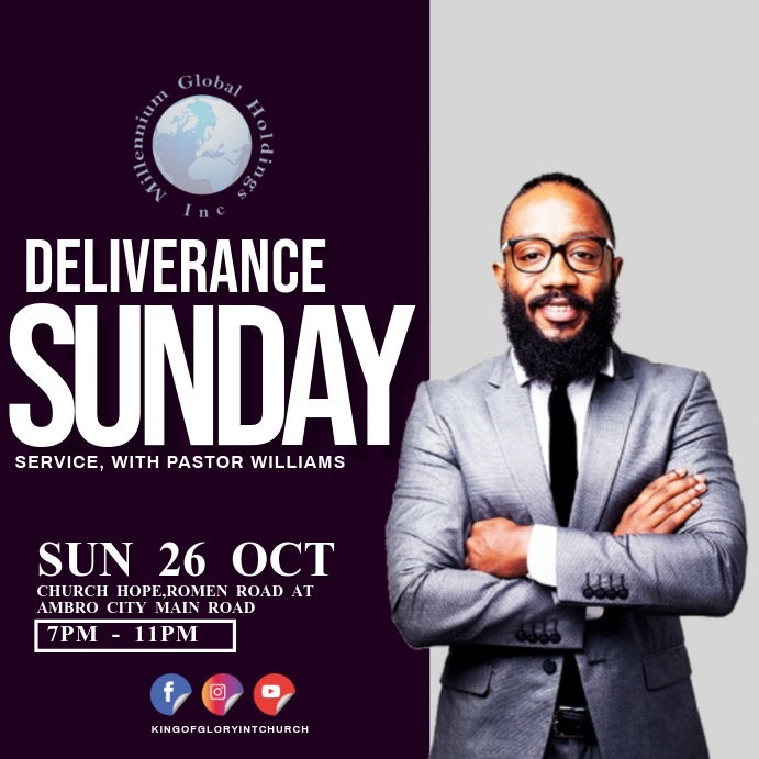 Sunday service flyer Template PosterMyWall