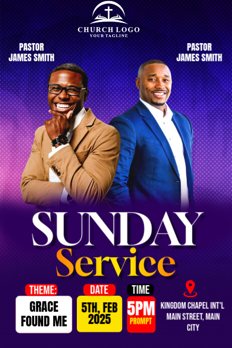 Copy of sunday service flyer | PosterMyWall