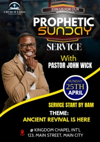 sunday service flyer A2 template