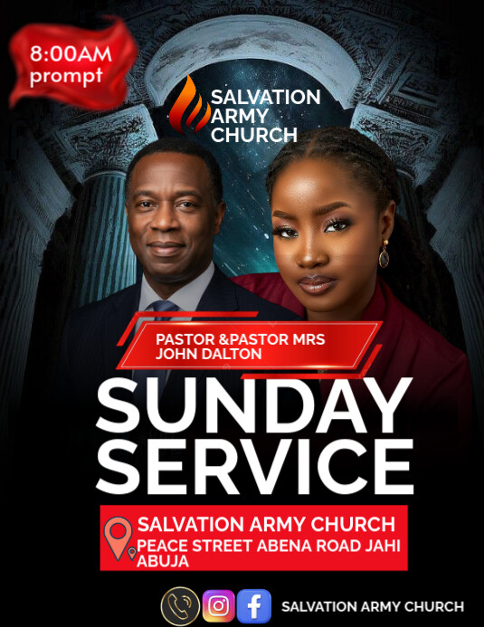 Sunday service flyer Template | PosterMyWall