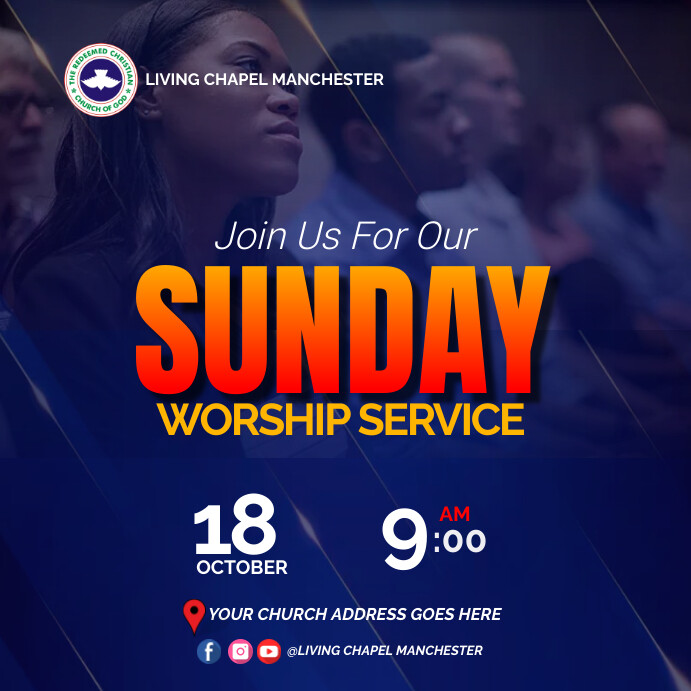 Spring Sunday Service Flyer SUNDAY SERVICE FLYER Template | PosterMyWall